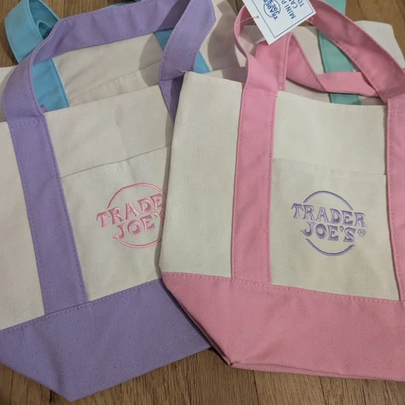 Trader Joe's Pastel Mini Tote - Limited Edition - Picture 2 of 6